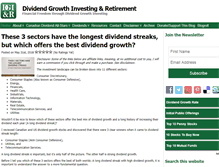 Tablet Screenshot of dividendgrowthinvestingandretirement.com